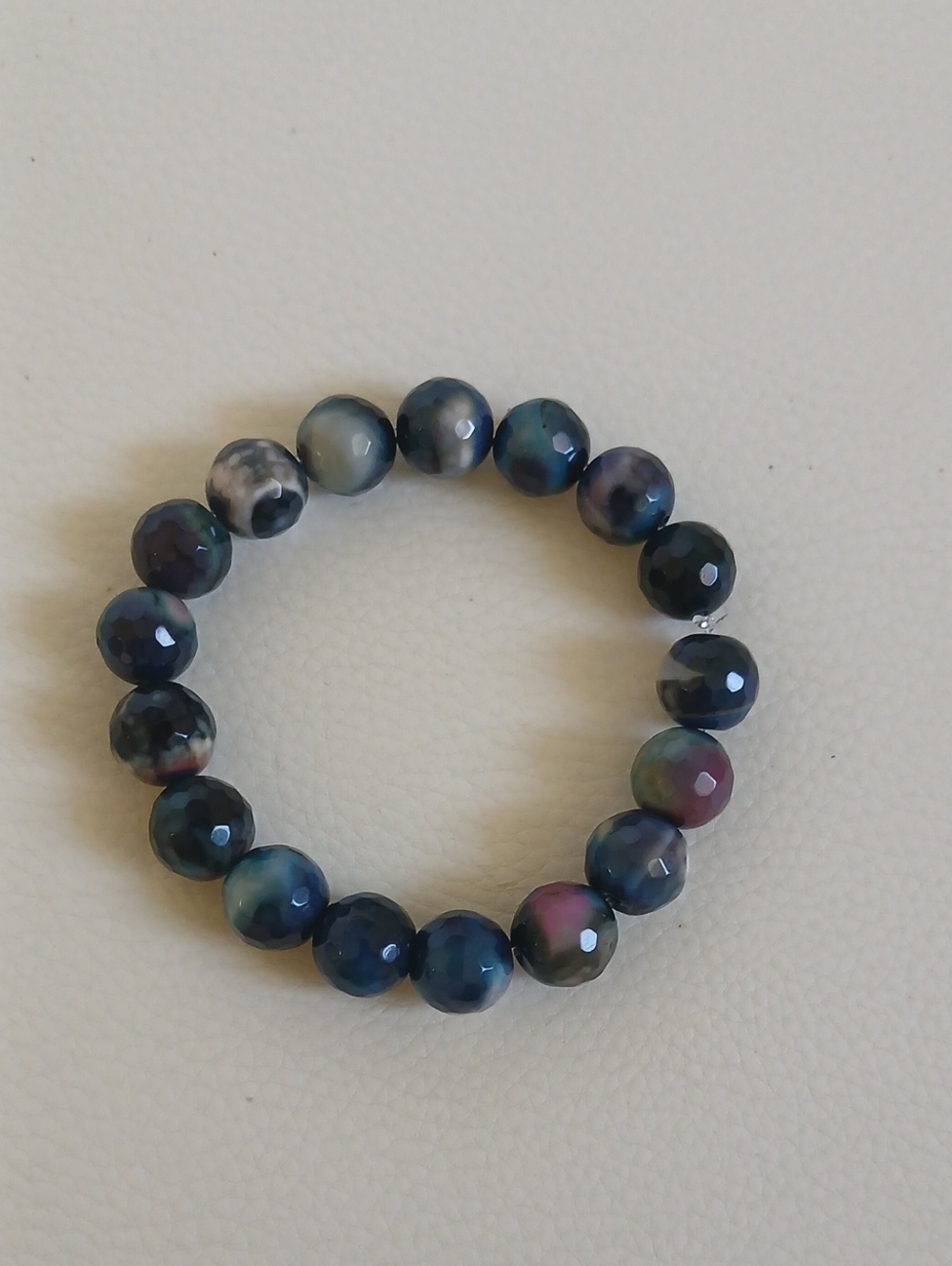 Faceted Multicolor Agate Beaded  Bracelet Nwt